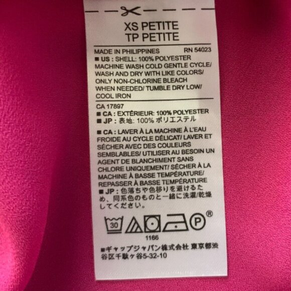 NWT Banana Republic Flutter-Sleeve Ruffle Blouse Sz Petite XS Pink #43K - Picture 6 of 7